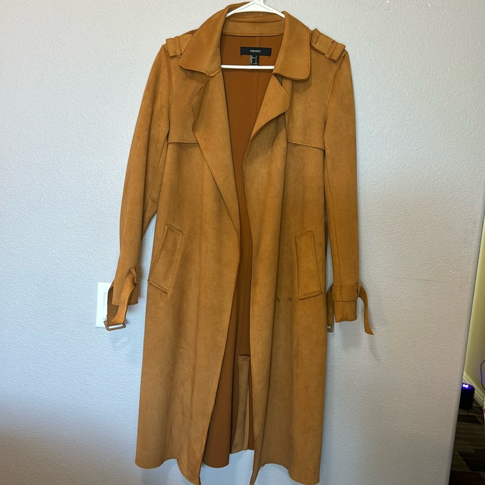 Brown trench coat